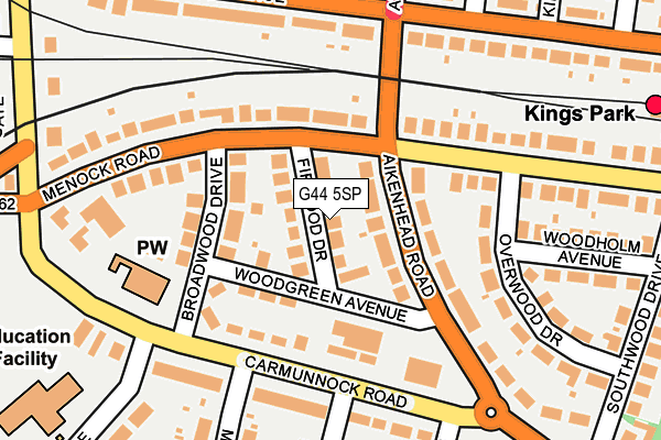 G44 5SP map - OS OpenMap – Local (Ordnance Survey) G44 5SP map - OS OpenMap – Local (Ordnance Survey)