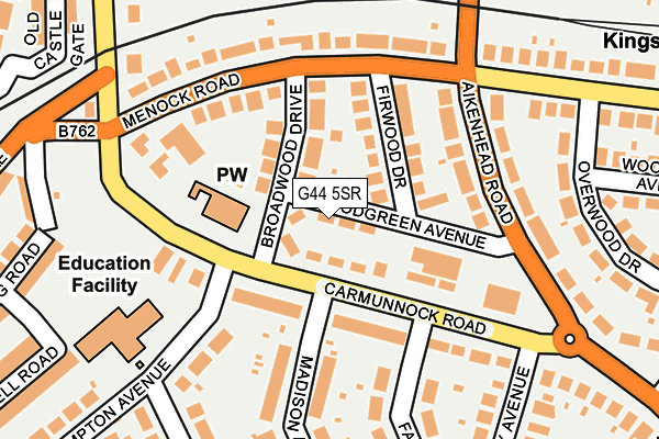 G44 5SR map - OS OpenMap – Local (Ordnance Survey) G44 5SR map - OS OpenMap – Local (Ordnance Survey)