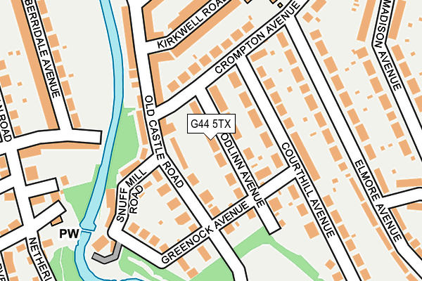G44 5TX map - OS OpenMap – Local (Ordnance Survey) G44 5TX map - OS OpenMap – Local (Ordnance Survey)