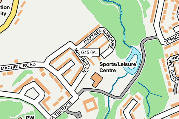 G45 0AL map - OS OpenMap – Local (Ordnance Survey)