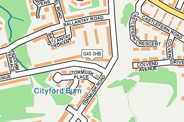 G45 0HB map - OS OpenMap – Local (Ordnance Survey)