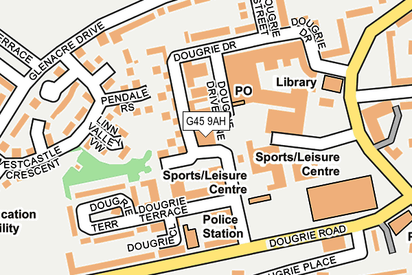 G45 9AH map - OS OpenMap – Local (Ordnance Survey) G45 9AH map - OS OpenMap – Local (Ordnance Survey)