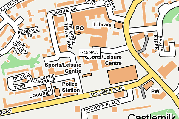G45 9AW map - OS OpenMap – Local (Ordnance Survey) G45 9AW map - OS OpenMap – Local (Ordnance Survey)