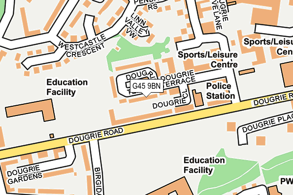 G45 9BN map - OS OpenMap – Local (Ordnance Survey) G45 9BN map - OS OpenMap – Local (Ordnance Survey)