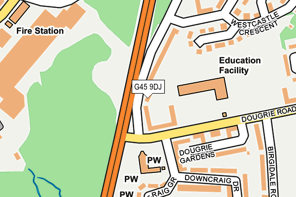 G45 9DJ map - OS OpenMap – Local (Ordnance Survey) G45 9DJ map - OS OpenMap – Local (Ordnance Survey)