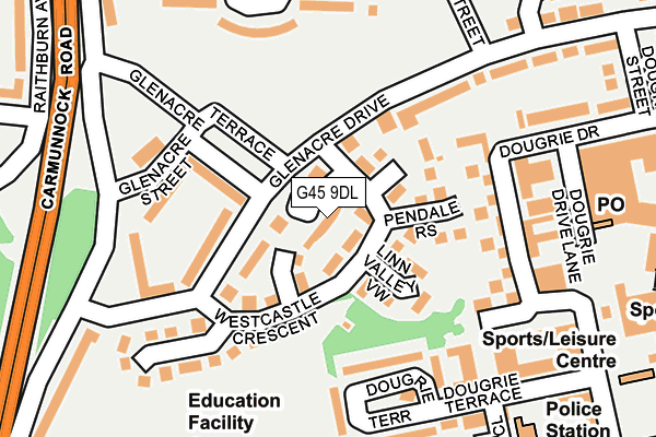 G45 9DL map - OS OpenMap – Local (Ordnance Survey) G45 9DL map - OS OpenMap – Local (Ordnance Survey)