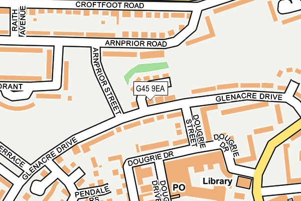 G45 9EA map - OS OpenMap – Local (Ordnance Survey)