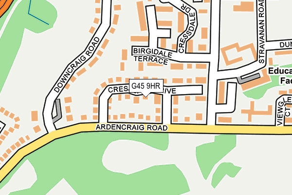 G45 9HR map - OS OpenMap – Local (Ordnance Survey) G45 9HR map - OS OpenMap – Local (Ordnance Survey)