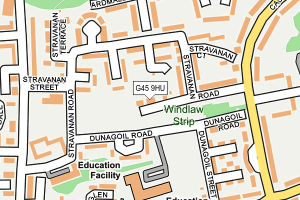G45 9HU map - OS OpenMap – Local (Ordnance Survey)