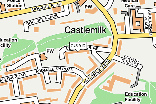 G45 9JD map - OS OpenMap – Local (Ordnance Survey) G45 9JD map - OS OpenMap – Local (Ordnance Survey)