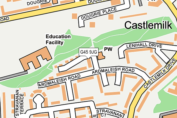 G45 9JG map - OS OpenMap – Local (Ordnance Survey) G45 9JG map - OS OpenMap – Local (Ordnance Survey)