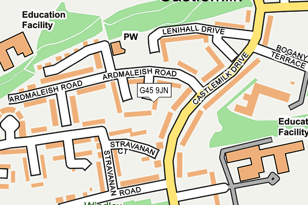 G45 9JN map - OS OpenMap – Local (Ordnance Survey) G45 9JN map - OS OpenMap – Local (Ordnance Survey)