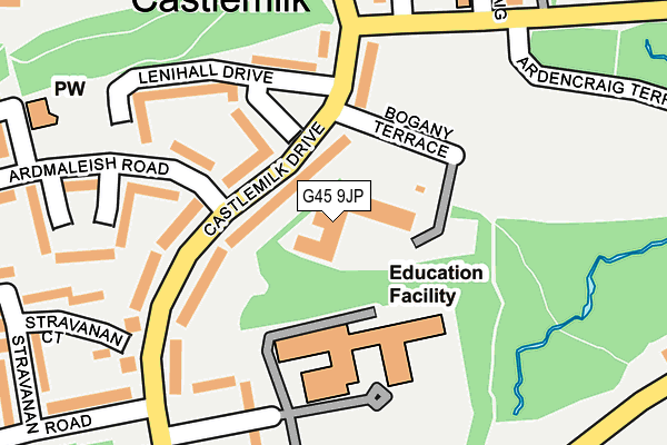 G45 9JP map - OS OpenMap – Local (Ordnance Survey) G45 9JP map - OS OpenMap – Local (Ordnance Survey)