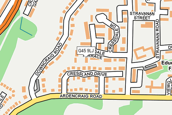 G45 9LJ map - OS OpenMap – Local (Ordnance Survey) G45 9LJ map - OS OpenMap – Local (Ordnance Survey)