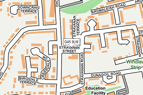G45 9LW map - OS OpenMap – Local (Ordnance Survey) G45 9LW map - OS OpenMap – Local (Ordnance Survey)