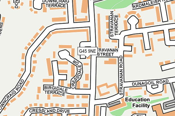 G45 9NE map - OS OpenMap – Local (Ordnance Survey) G45 9NE map - OS OpenMap – Local (Ordnance Survey)