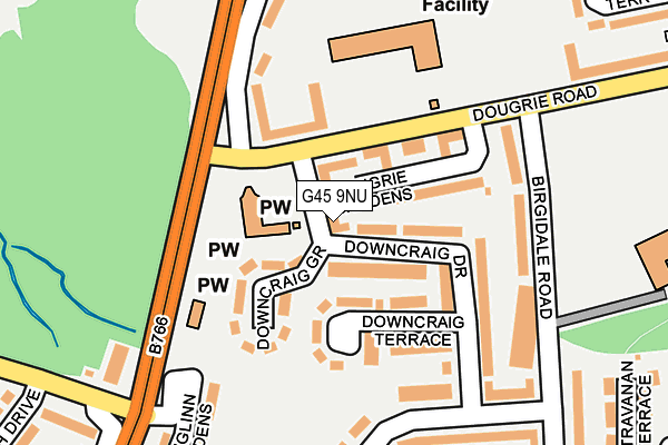 G45 9NU map - OS OpenMap – Local (Ordnance Survey) G45 9NU map - OS OpenMap – Local (Ordnance Survey)