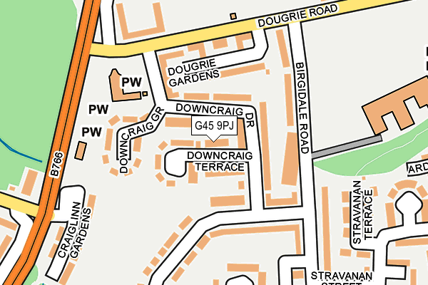 G45 9PJ map - OS OpenMap – Local (Ordnance Survey) G45 9PJ map - OS OpenMap – Local (Ordnance Survey)