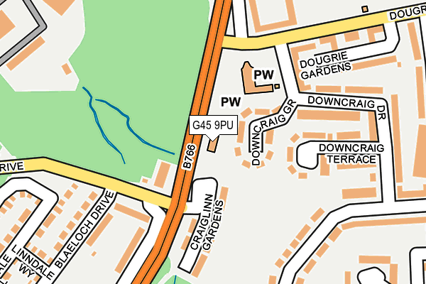G45 9PU map - OS OpenMap – Local (Ordnance Survey) G45 9PU map - OS OpenMap – Local (Ordnance Survey)