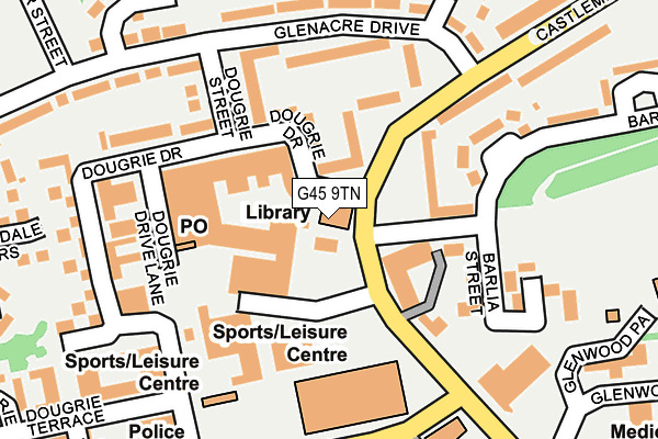G45 9TN map - OS OpenMap – Local (Ordnance Survey) G45 9TN map - OS OpenMap – Local (Ordnance Survey)