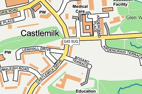 G45 9UQ map - OS OpenMap – Local (Ordnance Survey) G45 9UQ map - OS OpenMap – Local (Ordnance Survey)