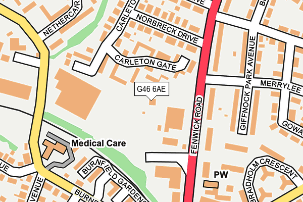 G46 6AE map - OS OpenMap – Local (Ordnance Survey) G46 6AE map - OS OpenMap – Local (Ordnance Survey)