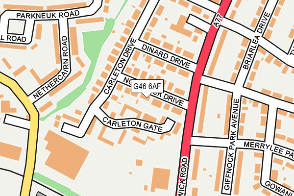 G46 6AF map - OS OpenMap – Local (Ordnance Survey) G46 6AF map - OS OpenMap – Local (Ordnance Survey)