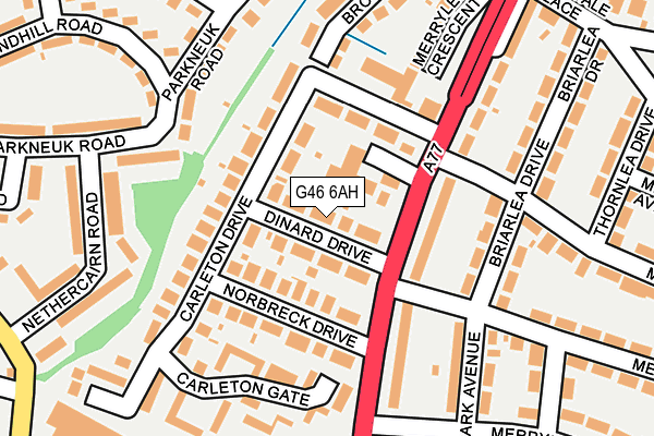 G46 6AH map - OS OpenMap – Local (Ordnance Survey) G46 6AH map - OS OpenMap – Local (Ordnance Survey)
