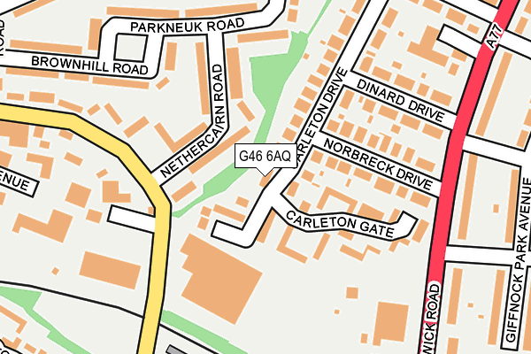 G46 6AQ map - OS OpenMap – Local (Ordnance Survey) G46 6AQ map - OS OpenMap – Local (Ordnance Survey)