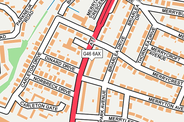 G46 6AX map - OS OpenMap – Local (Ordnance Survey) G46 6AX map - OS OpenMap – Local (Ordnance Survey)