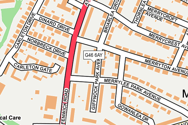 G46 6AY map - OS OpenMap – Local (Ordnance Survey) G46 6AY map - OS OpenMap – Local (Ordnance Survey)
