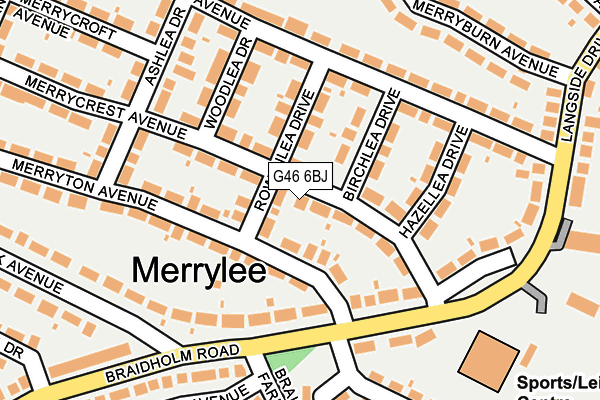 G46 6BJ map - OS OpenMap – Local (Ordnance Survey) G46 6BJ map - OS OpenMap – Local (Ordnance Survey)