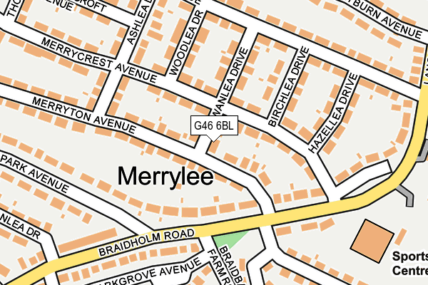 G46 6BL map - OS OpenMap – Local (Ordnance Survey) G46 6BL map - OS OpenMap – Local (Ordnance Survey)