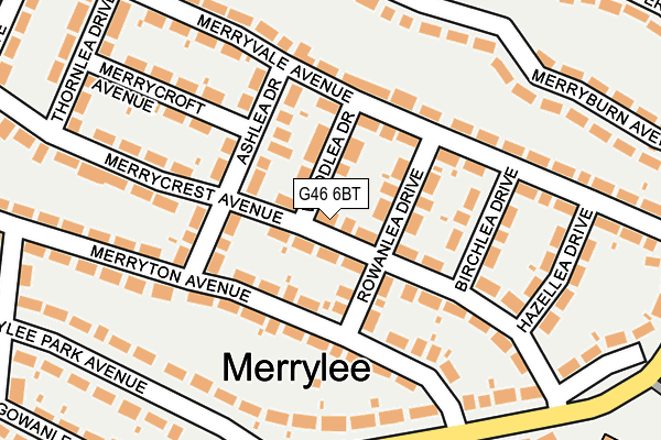 G46 6BT map - OS OpenMap – Local (Ordnance Survey) G46 6BT map - OS OpenMap – Local (Ordnance Survey)