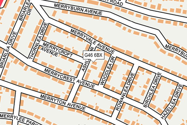 G46 6BX map - OS OpenMap – Local (Ordnance Survey) G46 6BX map - OS OpenMap – Local (Ordnance Survey)