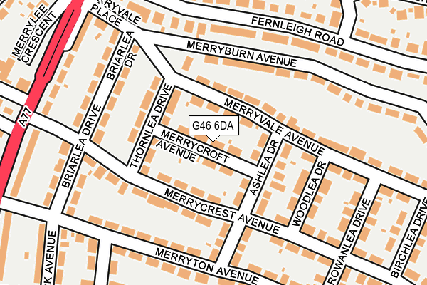 G46 6DA map - OS OpenMap – Local (Ordnance Survey) G46 6DA map - OS OpenMap – Local (Ordnance Survey)