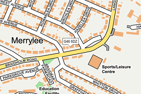 G46 6DZ map - OS OpenMap – Local (Ordnance Survey) G46 6DZ map - OS OpenMap – Local (Ordnance Survey)