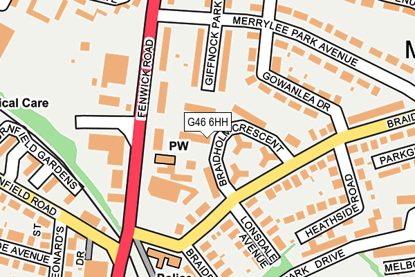 G46 6HH map - OS OpenMap – Local (Ordnance Survey) G46 6HH map - OS OpenMap – Local (Ordnance Survey)