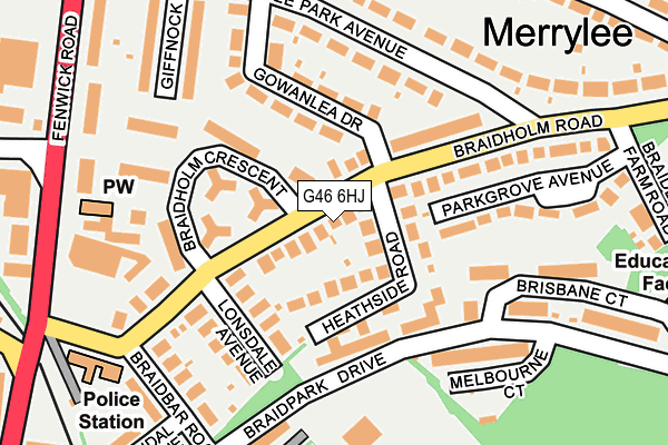 G46 6HJ map - OS OpenMap – Local (Ordnance Survey) G46 6HJ map - OS OpenMap – Local (Ordnance Survey)