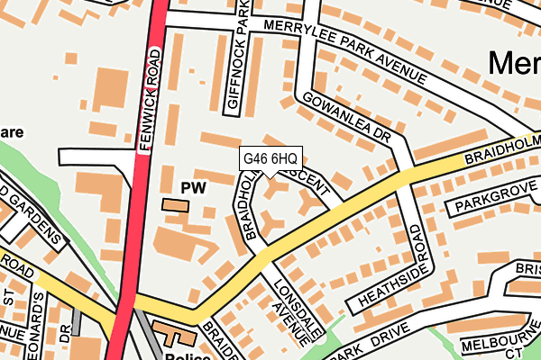 G46 6HQ map - OS OpenMap – Local (Ordnance Survey) G46 6HQ map - OS OpenMap – Local (Ordnance Survey)