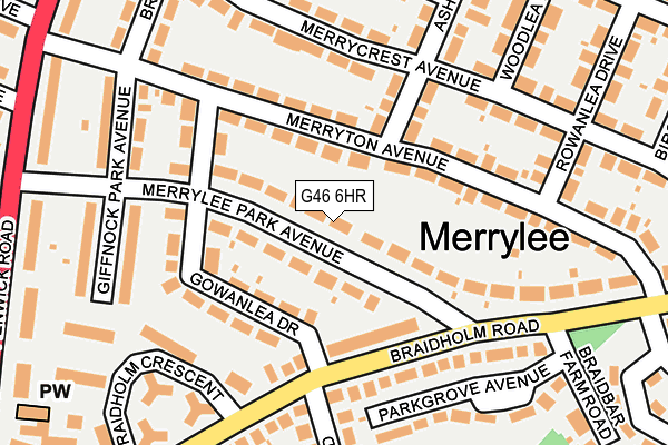 G46 6HR map - OS OpenMap – Local (Ordnance Survey) G46 6HR map - OS OpenMap – Local (Ordnance Survey)