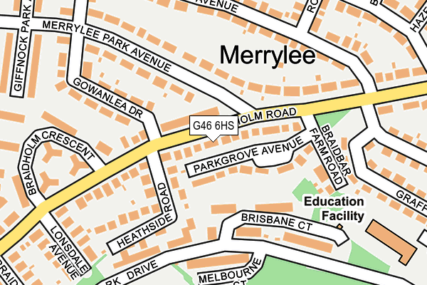 G46 6HS map - OS OpenMap – Local (Ordnance Survey) G46 6HS map - OS OpenMap – Local (Ordnance Survey)