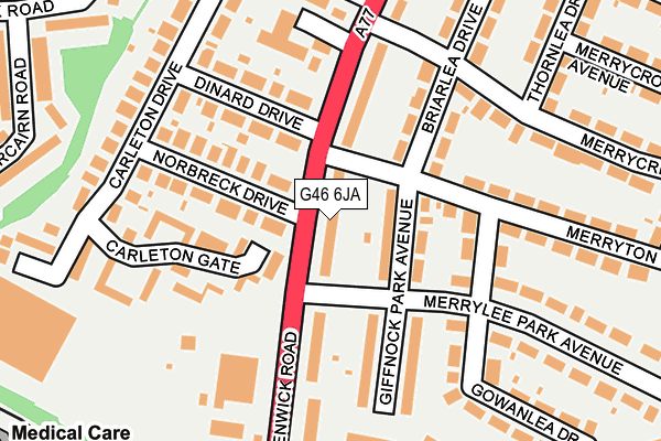 G46 6JA map - OS OpenMap – Local (Ordnance Survey) G46 6JA map - OS OpenMap – Local (Ordnance Survey)