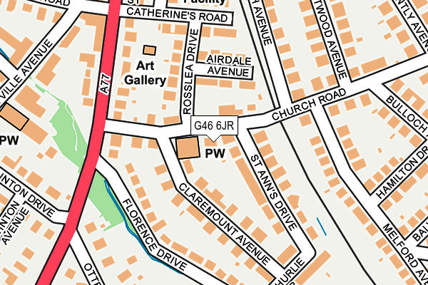 G46 6JR map - OS OpenMap – Local (Ordnance Survey) G46 6JR map - OS OpenMap – Local (Ordnance Survey)
