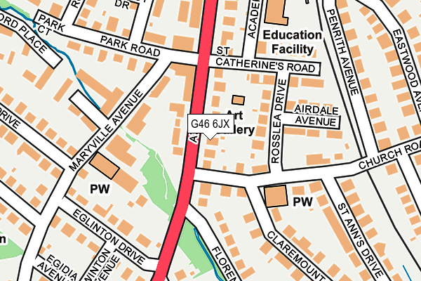 G46 6JX map - OS OpenMap – Local (Ordnance Survey) G46 6JX map - OS OpenMap – Local (Ordnance Survey)