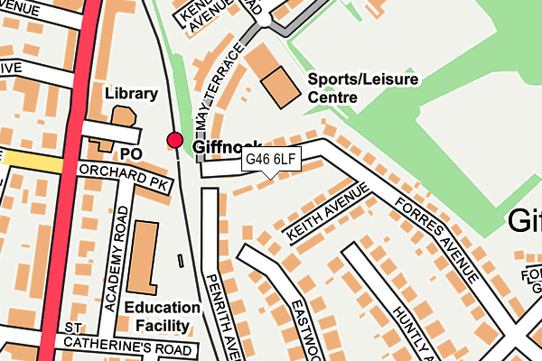 G46 6LF map - OS OpenMap – Local (Ordnance Survey) G46 6LF map - OS OpenMap – Local (Ordnance Survey)