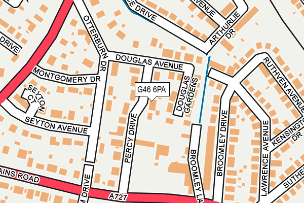 G46 6PA map - OS OpenMap – Local (Ordnance Survey) G46 6PA map - OS OpenMap – Local (Ordnance Survey)