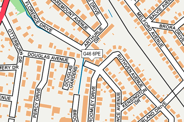 G46 6PE map - OS OpenMap – Local (Ordnance Survey) G46 6PE map - OS OpenMap – Local (Ordnance Survey)