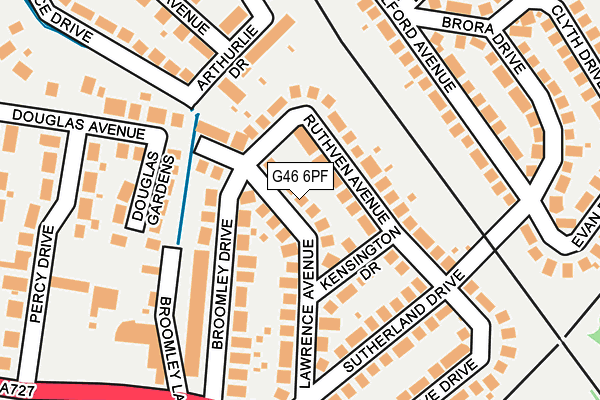 G46 6PF map - OS OpenMap – Local (Ordnance Survey) G46 6PF map - OS OpenMap – Local (Ordnance Survey)