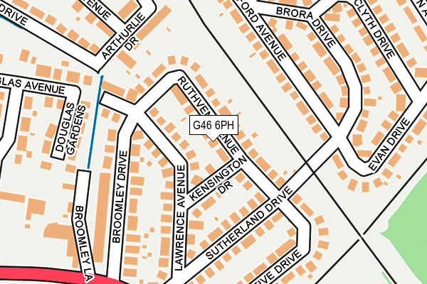 G46 6PH map - OS OpenMap – Local (Ordnance Survey) G46 6PH map - OS OpenMap – Local (Ordnance Survey)
